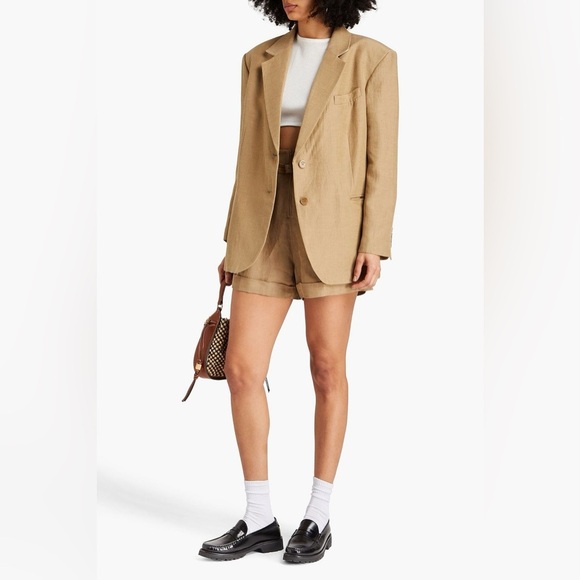 Sandro Slub Woven Linen Blazer - Picture 2 of 4